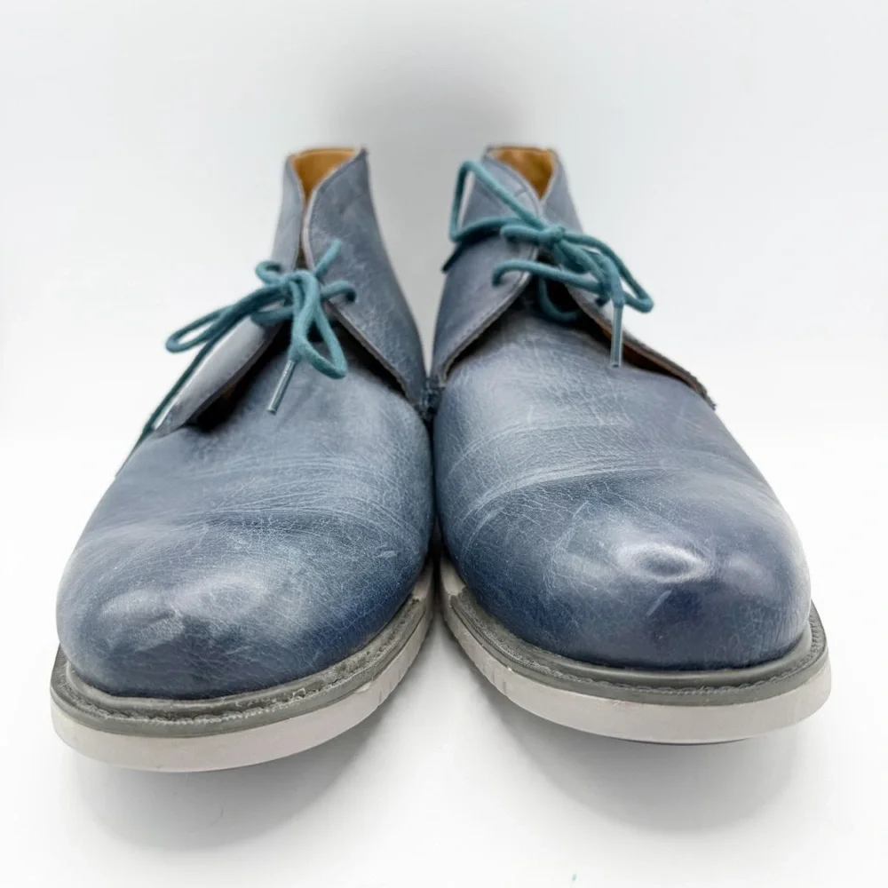Cole Haan Mens Great Jones Chukka II Lace Up‎ Boots C20683 Blue Leather Size 13